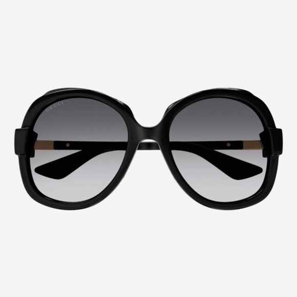 NEW GUCCI OVERSIZED WOMEN BLACK SUNGLASSES - Picture 3 of 7